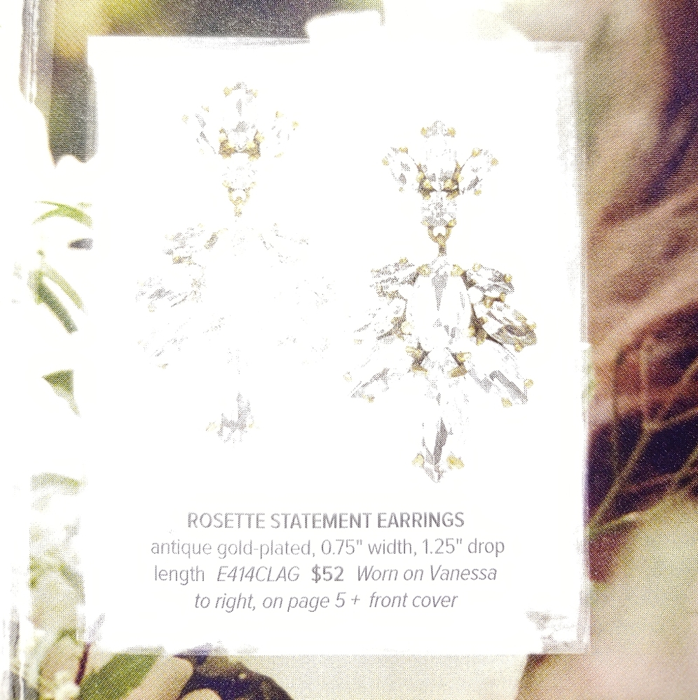 Chloe & Isabel rosette statement earrings - Picture 2 of 8